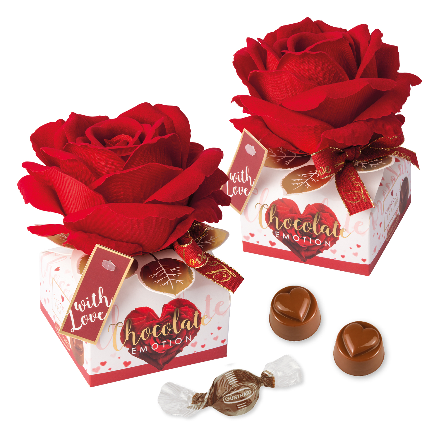 Nagy Rózsafej Szív Bonbon ( vörös ) 72 g