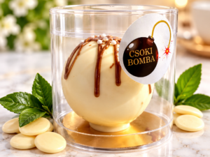 Forró Csokoládé Bomba Pillecukorral ( fehér csokoládés ) 40g