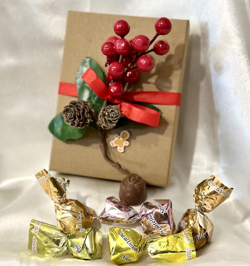 Karácsonyi Vegyes Praliné Válogatás ( fagyöngyel ) 150g