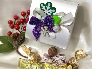 Karácsonyi Ezüst Dobozos Vegyes Praliné Válogatás 150g