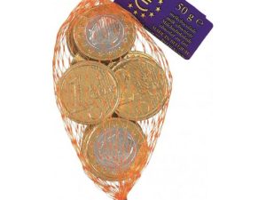 Tejcsokoládé Euro pénzérmek ( csokipénz ) hálós 50g