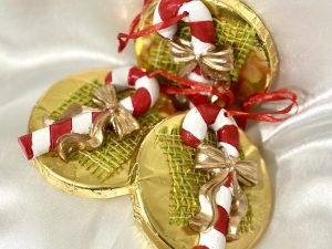 Arany Csokoládé Talléron ( Akasztós Cukorbot, nyalóka dísz ) 49 g ( storz )