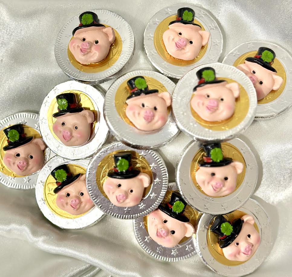 Eurós Tejcsokoládé pénzek ( Malac fejjel ) 12g