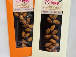 Étcsokoládé édesítőszerrel ( xilit ) pörkölt mandulával 100 g