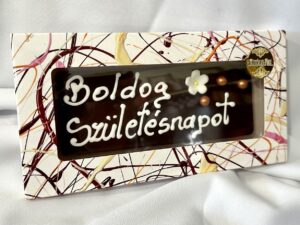 Kézműves Feliratos Étcsokoládé ( Boldog Születésnapot ) 100g